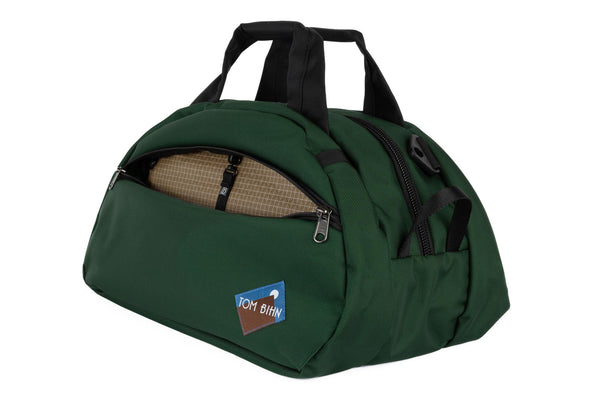 The Old School Carry All in Wilderness 630 Ballistic with Coyote (brown with white grid) 200 Halcyon interior.